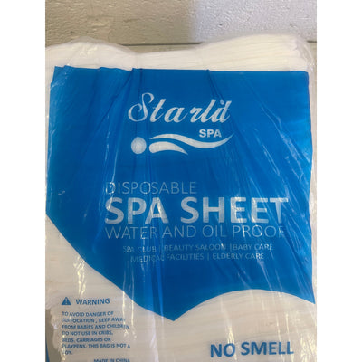 Starlit Disposable Sheets 50pcs 39"x79" SMS Material Water Resistant - White