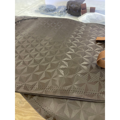 OUMANNI Seat Covers Universal Fit Breathable Suede 2 Front Seat/Headrest Brown