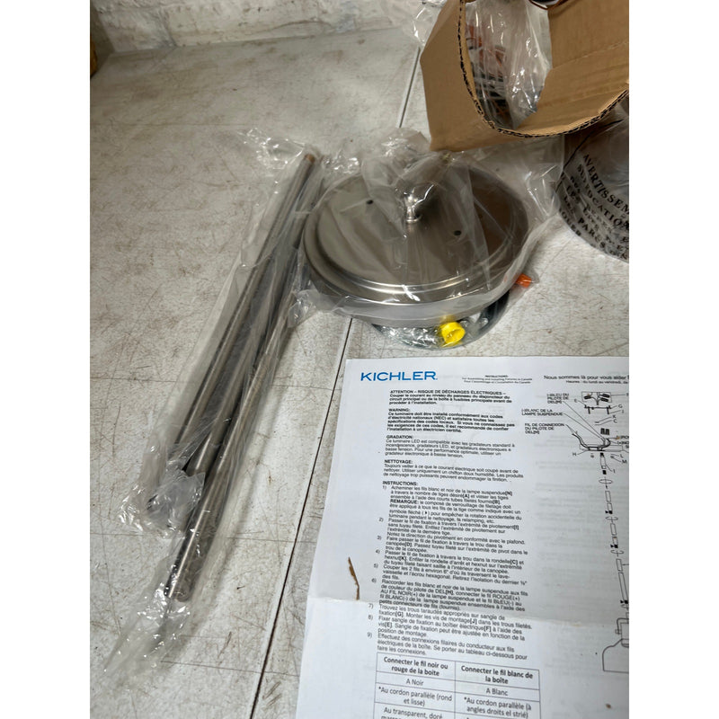 Kichler Lighting One Light Mini Pendant, Brushed Nickel, 10W 45"x7"x12" LED