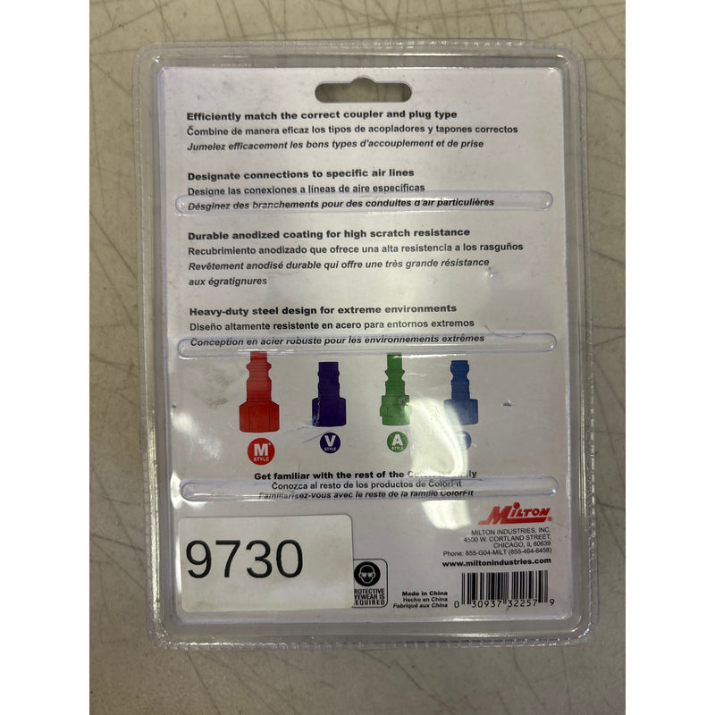 Milton Industries 14 Piece Red Coupler/Plug M-style 1/4" NPT Kit - S-314MKIT