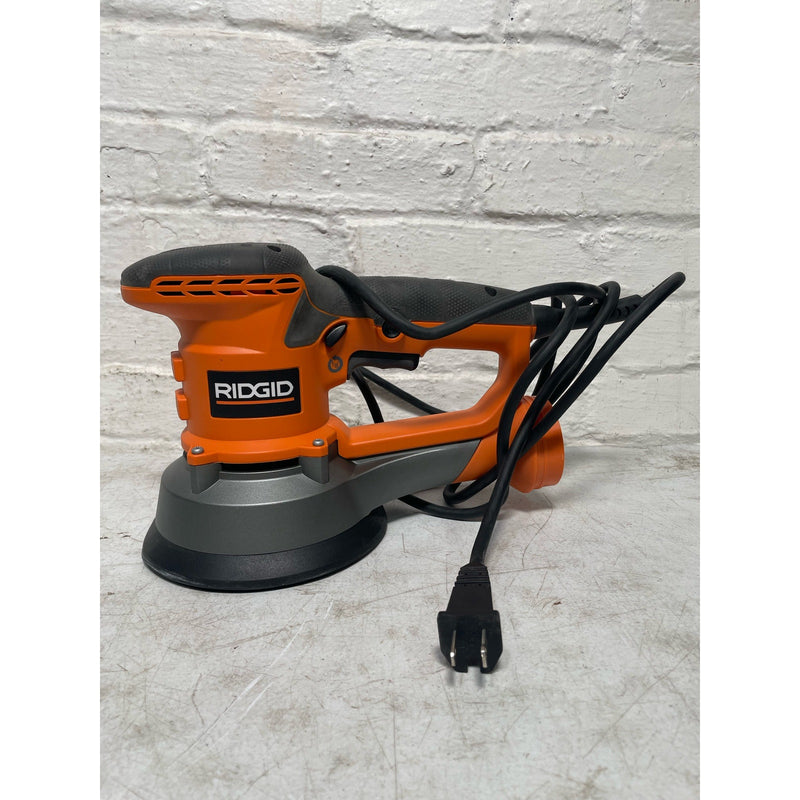 RIDGID Corded 6" Variable-Speed Dual Random Orbital Sander w Sandpaper, Corded
