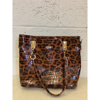 Jingpin Women's Handbag and Purse 6Pcs Set, Tote Bags, Leather, Leopard Print