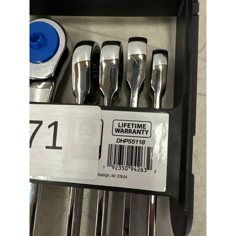 DieHard Ratcheting Wrench Set, SAE, 5-Piece, 12 Point, 3/8, 7/16, 1/2, 9/16, 5/8