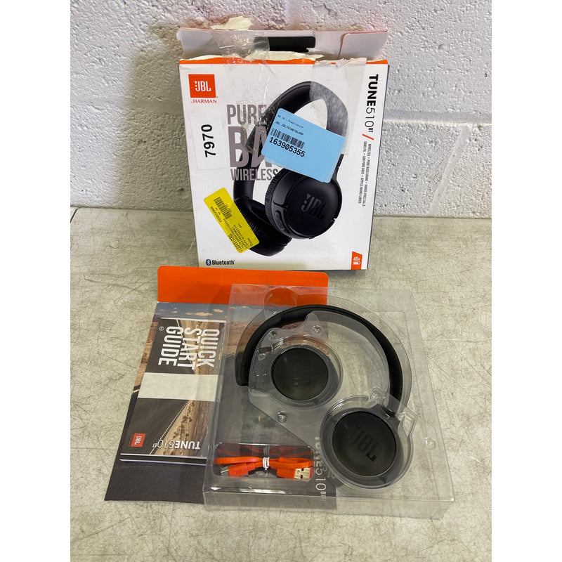 JBL Tune Wireless on-ear headphones - Black, Bluetooth Hands Free Call 510BT