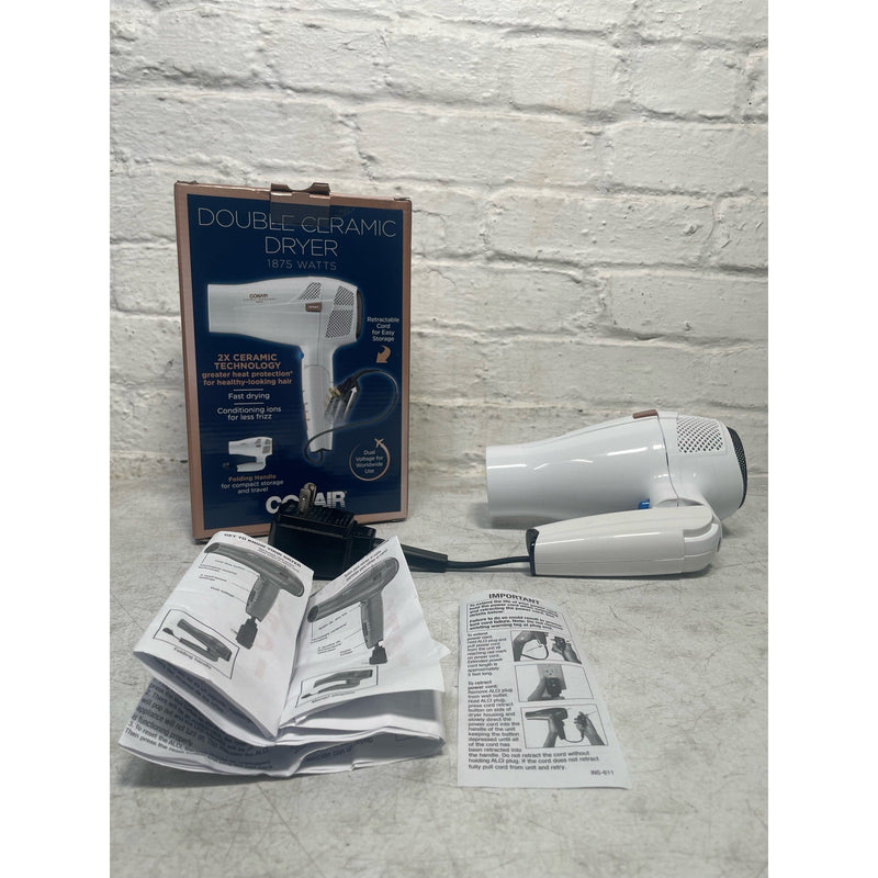 Conair Double Ceramic Hair Dryer | Blow Dryer with Ionic Conditioning, 1875W