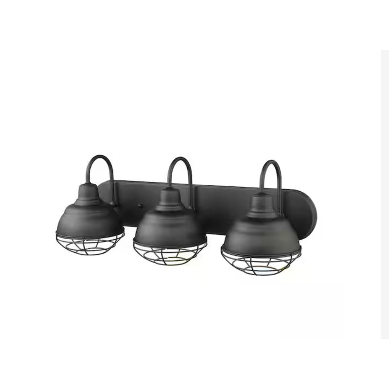 Millennium Lighting 3-Light Bathroom Vanity-Light, 24.5 in. Matte Black