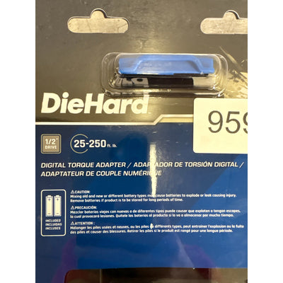 DieHard Digital Torque Adapter, 1/2 in. Drive, 25-250 lb-ft, LED & Audible Alert