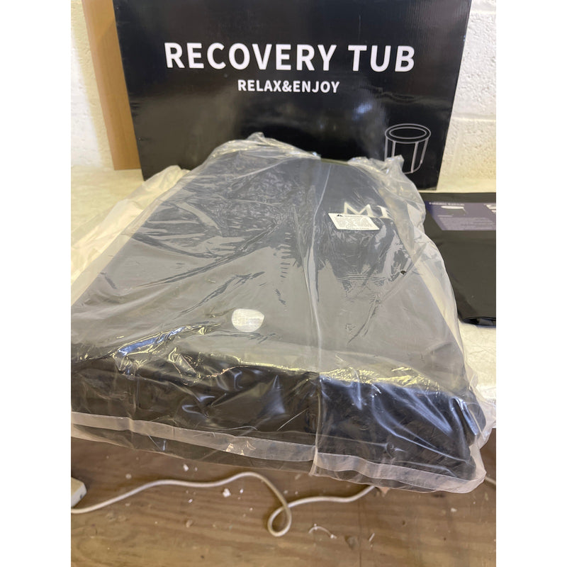 MEVLEM Ice Bath Tub for Cold Plunge, Portable, Black, with Lid