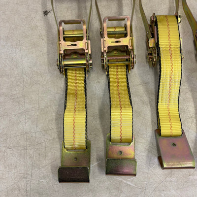 Waltyotur 4-Pcs Auto Lanyard Clip Ratchet Straps 2x96 Classic Yellow 3300 LB CAP