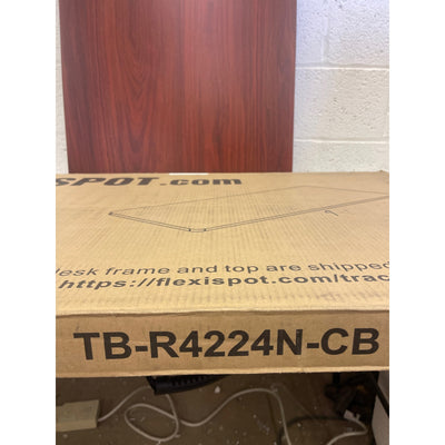 Flexispot Desk Top Only No Frame, Red Brown Wood 42” x 24” x 1”
