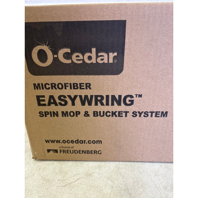 O-Cedar EasyWring Microfiber Spin Mop, Bucket Floor Cleaning System, Red, Gray