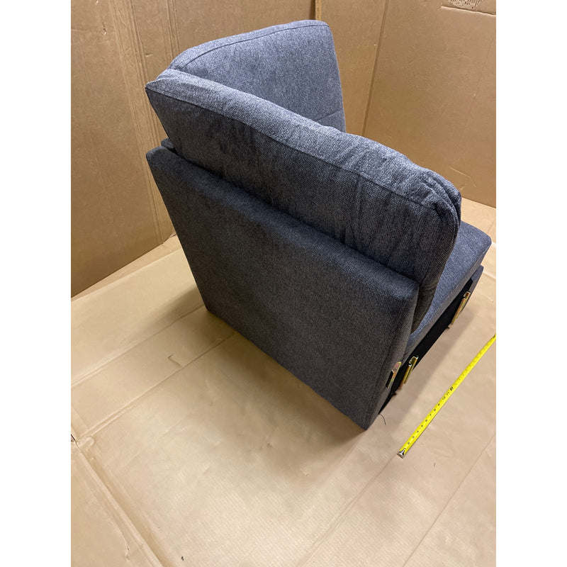 28x28x25 Inches Corner Chair w Cushions, Sectional Piece, No Feet, Gray