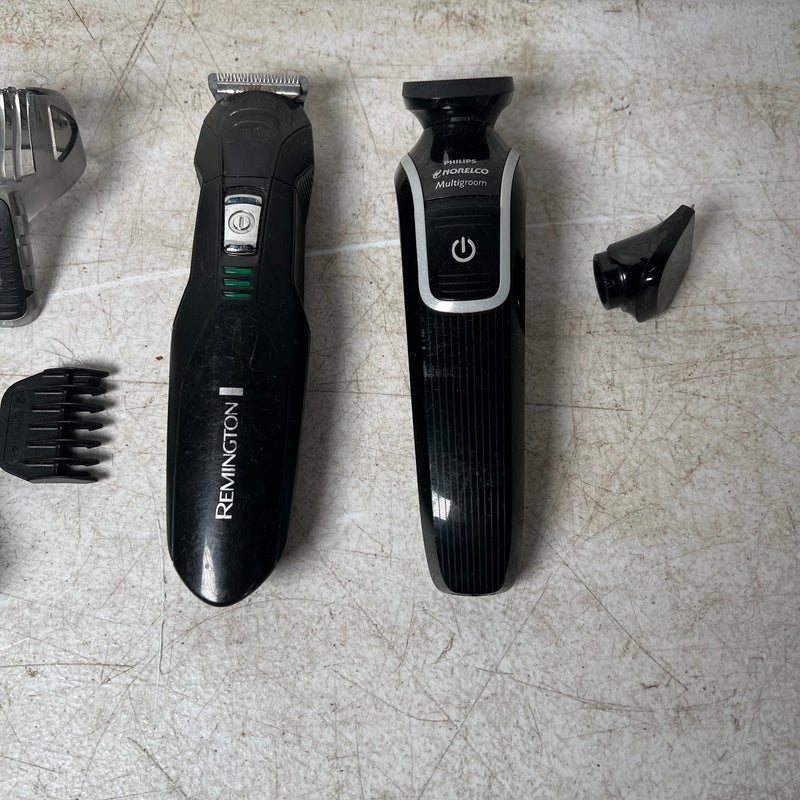 2 Trimmers Remington Grooming Kit & Philips Multigroom Trimmer Corded & Cordless