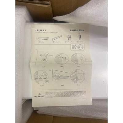 Nova Solo Halifax Floating Wall Shelf, White 4.7 x 9.6 x 47.2 in. Ding/ Dent