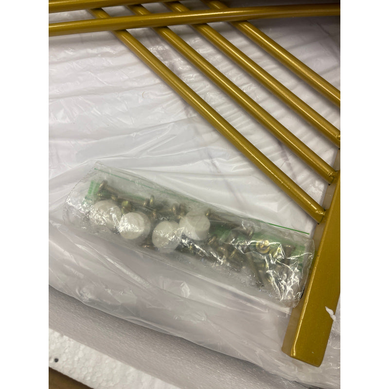 Tribesigns Square End Table 2-Tier Side Table White / Gold,, Missing Screws