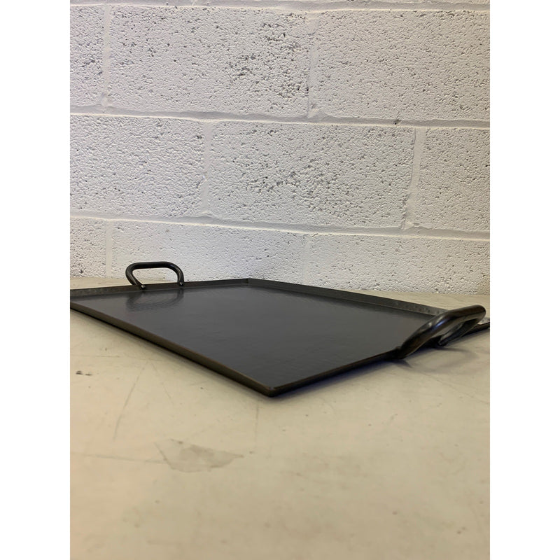 HEAVYDUTY METAL SERVING/OTTOMAN TRAY WITH HANDLES 19" x 15"