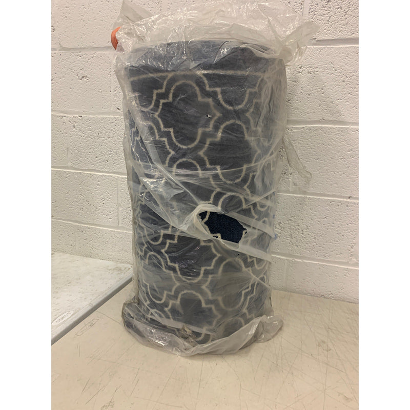 TrafficMaster Trellis Navy Blue & White 26" W x 70&