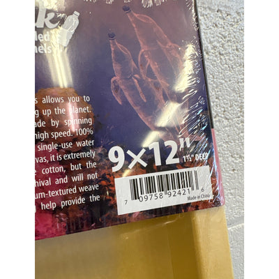 Pack-of-6 Mimik Recycled PET Cradled Canvas 1.5" Deep 9x12" Medium-Textured