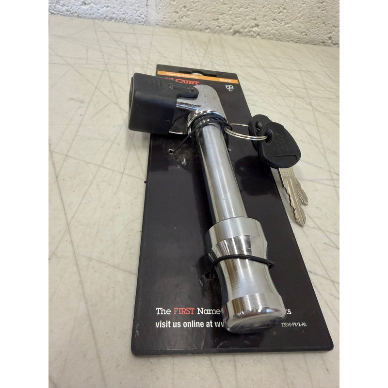 CURT Right-Angle Trailer Hitch Lock, 5/8-Inch Pin Diameter, Fits 2-Inch Receiver