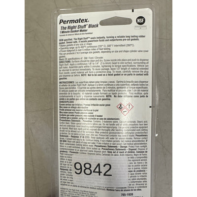 Permatex The Right Stuff: 1 Minute Gasket Maker: Black, 3 OZ - Car Auto Tools