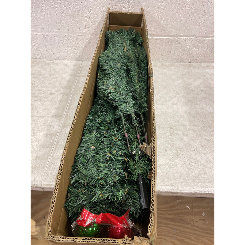 70" Artificial Christmas Tree, Holiday Decor, Seasonal Fake Tree with Ornaments