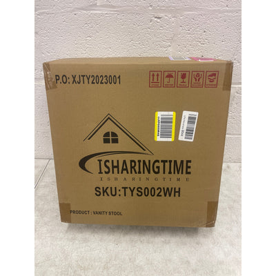 Vanity Stool, Desk Stool with Cushion Seat, Piano Bench, Square 18” Vanity Seat