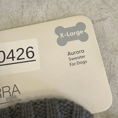 Koolaburra by UGG Pet Aurora Knitted Sweater Dog - 20-21" Collar, Gray - XL