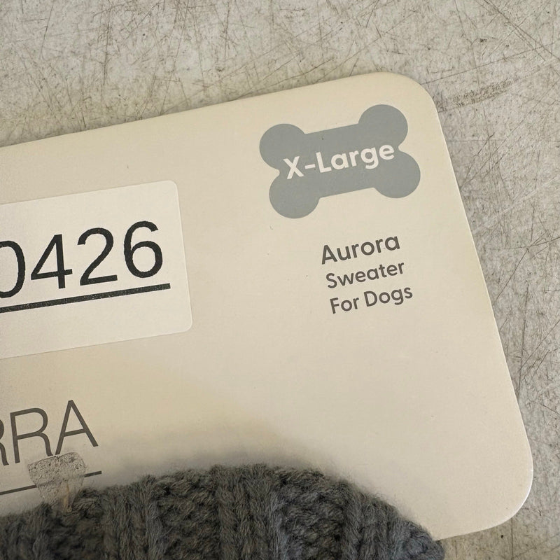 Koolaburra by UGG Pet Aurora Knitted Sweater Dog - 20-21" Collar, Gray - XL