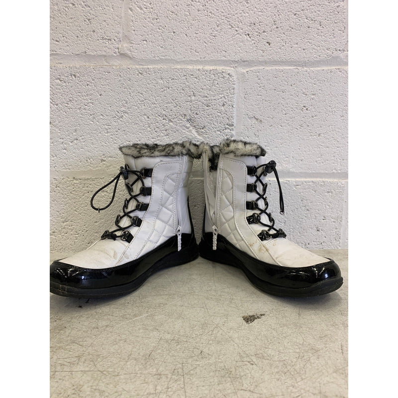 Totes Eve Snow Boot Faux Fur Liner, Size 9 Male - White / Black