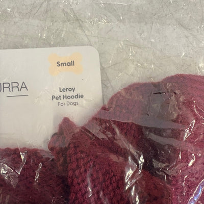 Koolaburra by UGG Pet Leroy Knitted Hoodie Dog Sweater- 12-13" Collar, Red Small