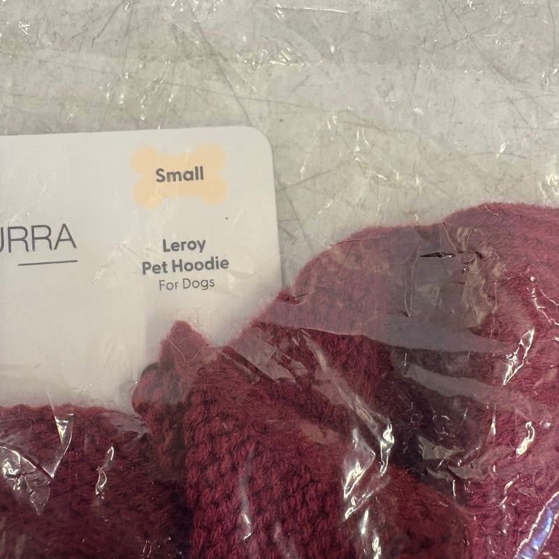 Koolaburra by UGG Pet Leroy Knitted Hoodie Dog Sweater- 12-13" Collar, Red Small