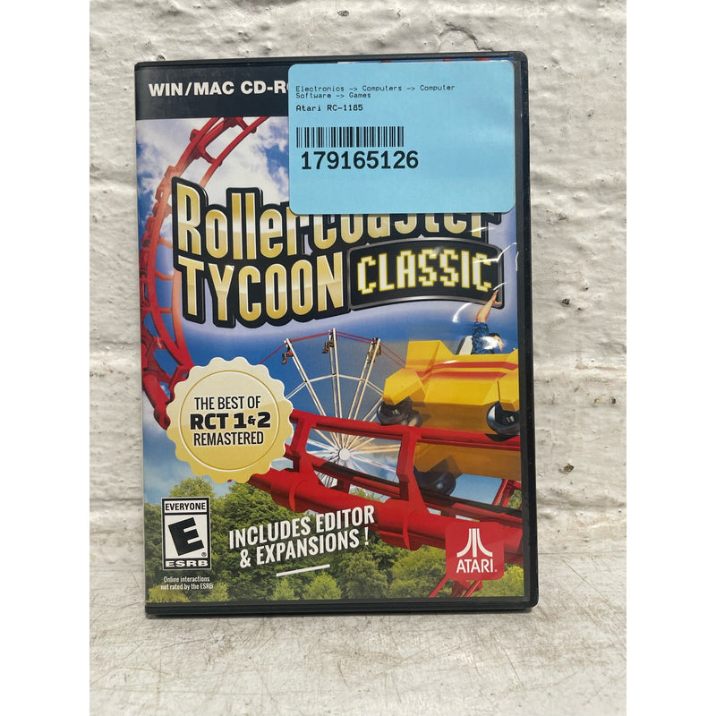 BOX-OF-100 Atari Roller Coaster Tycoon Classic, PC, MAC, Best of RCT 1 & 2