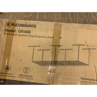 FLEXIMOUNTS 4'X8' Overhead Garage Adjustable Ceiling Storage., Missing Hardware