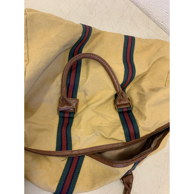Ralph Lauren Fragrances Tote Bag Tan with Green , Blue and Red Stripe