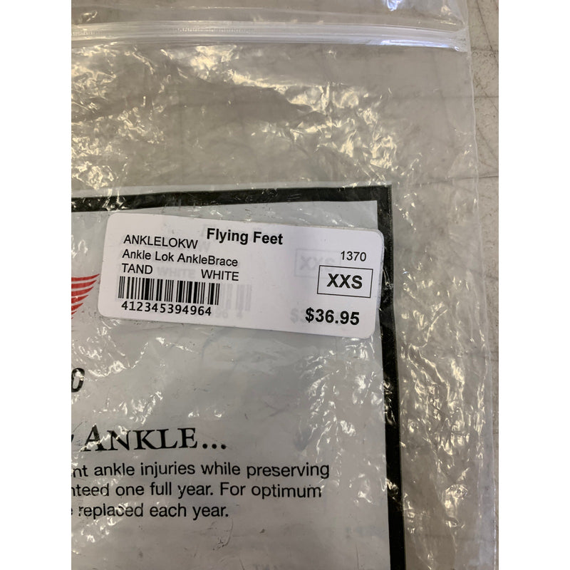 Swede-O Ankle Lok Support with Knit Tongue, XX-Small Ankle Brace White