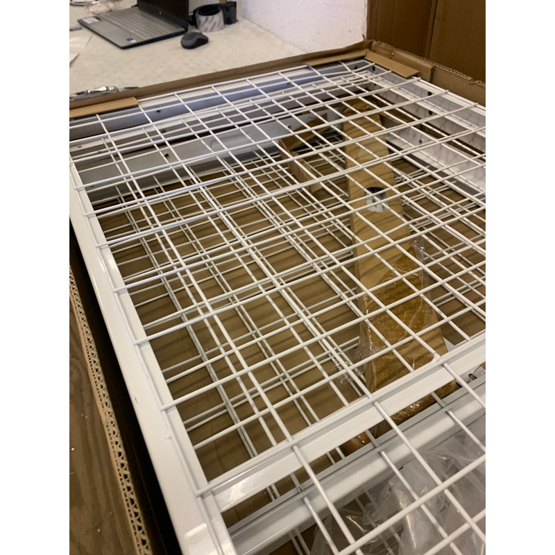 Fleximounts 4ftx8ft Height Adjustable Celling Storage Rack for Large Items& Bins