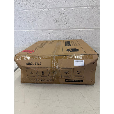 Vivlite Vintage Ceiling Light & Fan w Remote, 18" Flush Mount Antique White