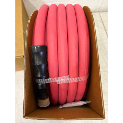Milton Industries 1/2"x50' Rubber Air Hose, Ultra Lightweight 300 Max PSI - Red