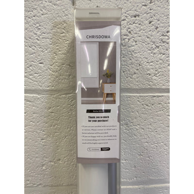 ChrisDowa Cordless Blackout Roller Shades for Windows 47" W x 72" H, White