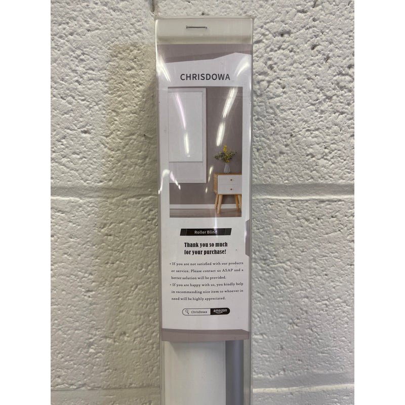 ChrisDowa Cordless Blackout Roller Shades for Windows 47" W x 72" H, White