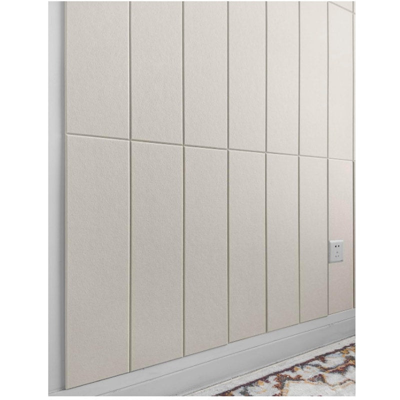 DECORITA Shiplap Felt Wall Panels 23-SqFt Interior Wall Decor, White/Tan 24pcs