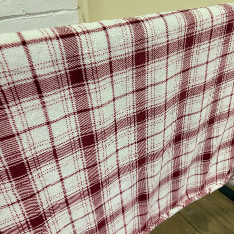 Ugg Dog Blanket w Bone Squeaky Toy 40"x50" Dual Sided Fluffy & Soft - Red Plaid