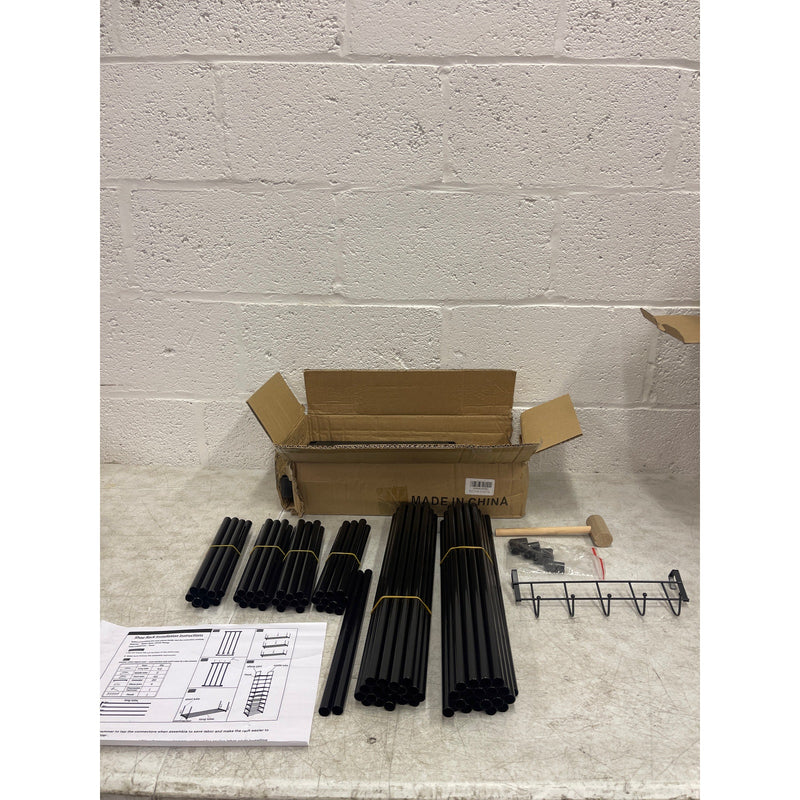 Wexcise Narrow Shoe Rack 10-Tiers Tall Shoe Rack for Entryway 20-24 Pairs, Black