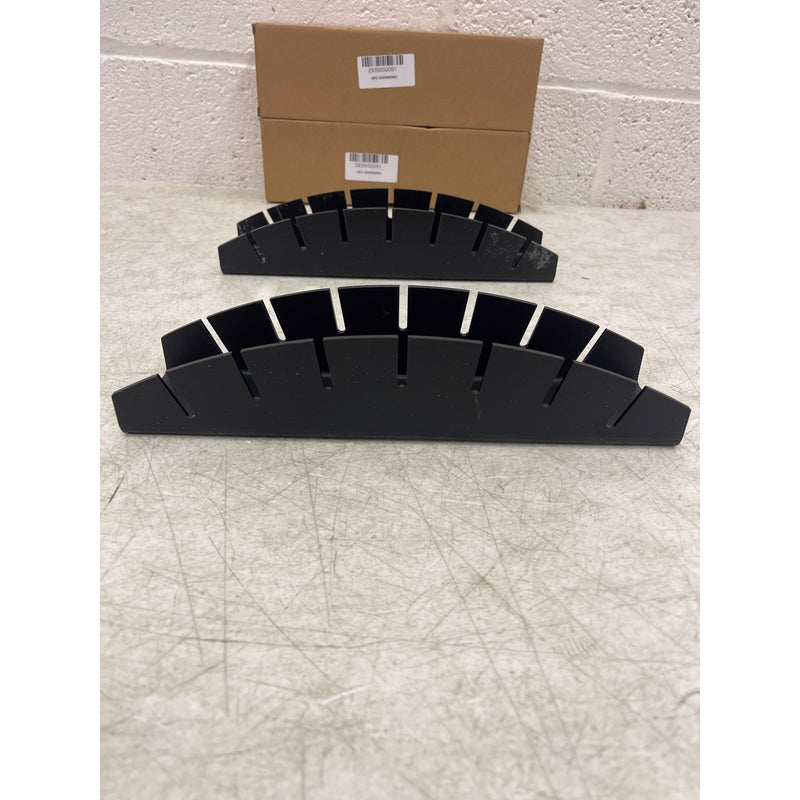 Set-of-2 Hat Stand for Baseball Caps, Acrylic Organizer, Fits 7 Hats - Black