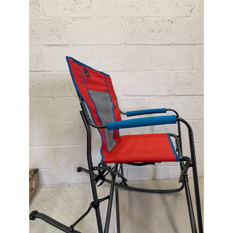 Northroad Outdoor Freestyle Portable Folding Rocking Chair, Arm Rests, Red&Blue