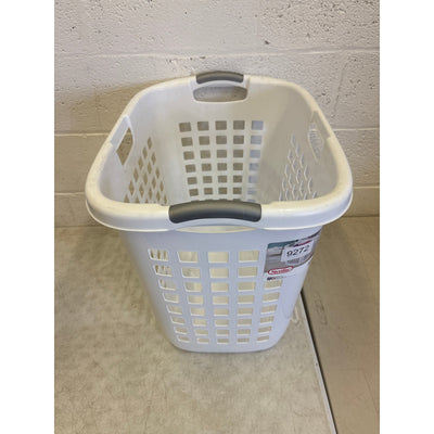 Sterilite White Plastic Laundry Basket w Handles 22.25"L x 17.38"W x 19.88"H