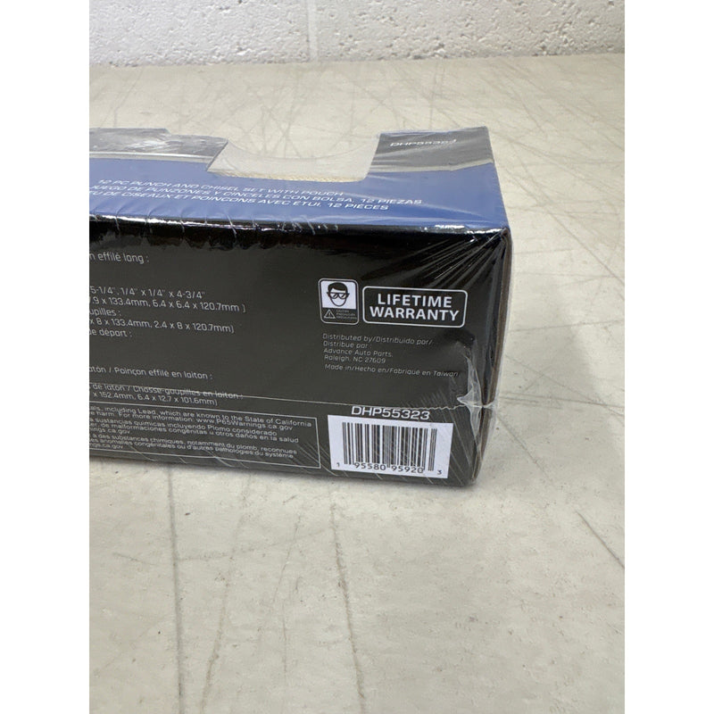 DieHard Punch & Chisel Set with Pouch, 12 Piece, Chrome Vanadium - DHP55323