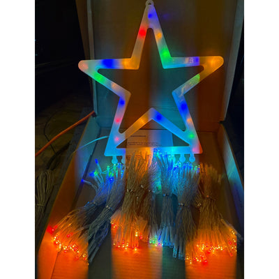 Christmas Decorations Outdoor,11.5 ft 317 LED Star Christmas Tree Lights,8 Modes