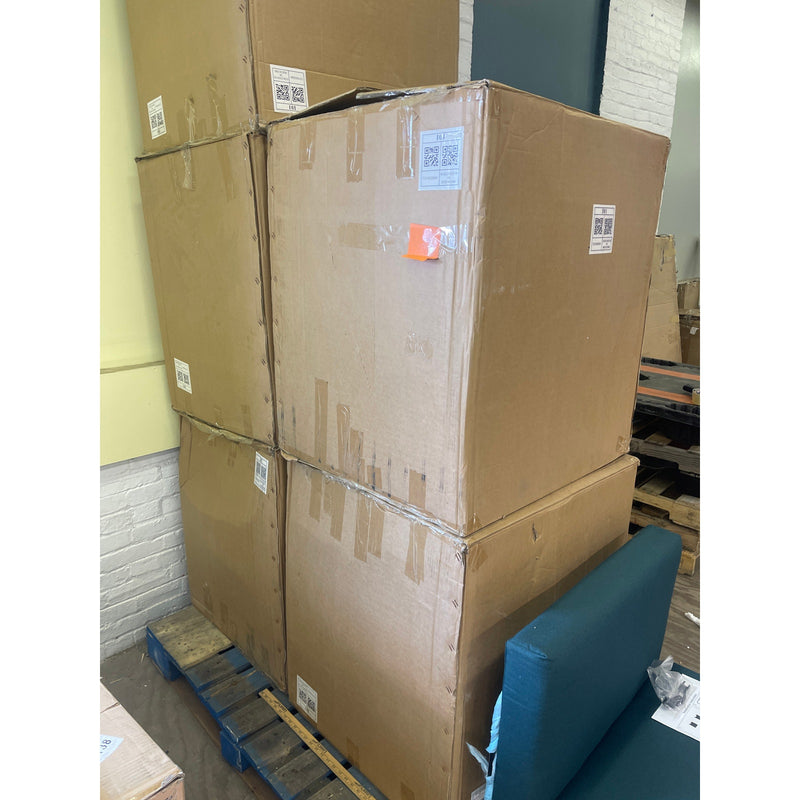 31 x 23 x 27 Inch Green Cushioned Modern Chairs with Black Metal Legs