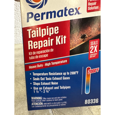 Permatex Heavy Duty High Temperature Tail Pipe Repair Kit, Up To 2000 Degrees F